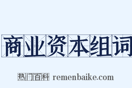 商业资本组词是什么意思的图片